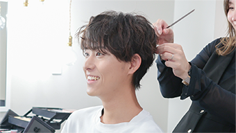 男性ヘアセット